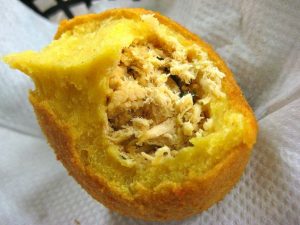 Coxinha de frango com batata doce